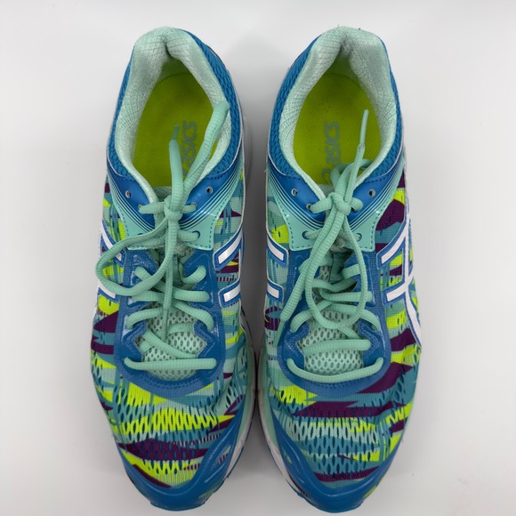 ASICS Gel Sonic Women's Running Shoes Athletic Sneakers Size 10 Blue Teal Yellow - Picture 2 of 6
